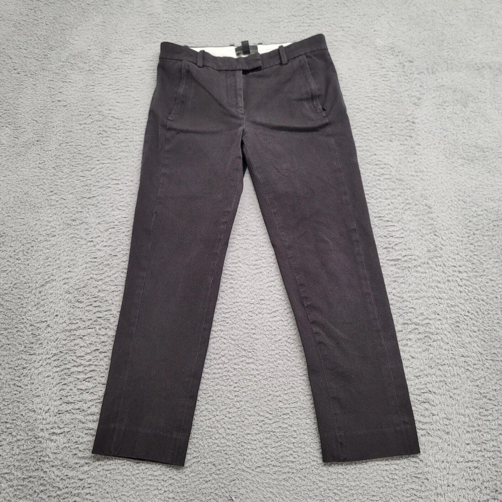 J. Crew Pants Womens 4P Black Madie Chino‎ Classiccore Flat Front Zip Pockets